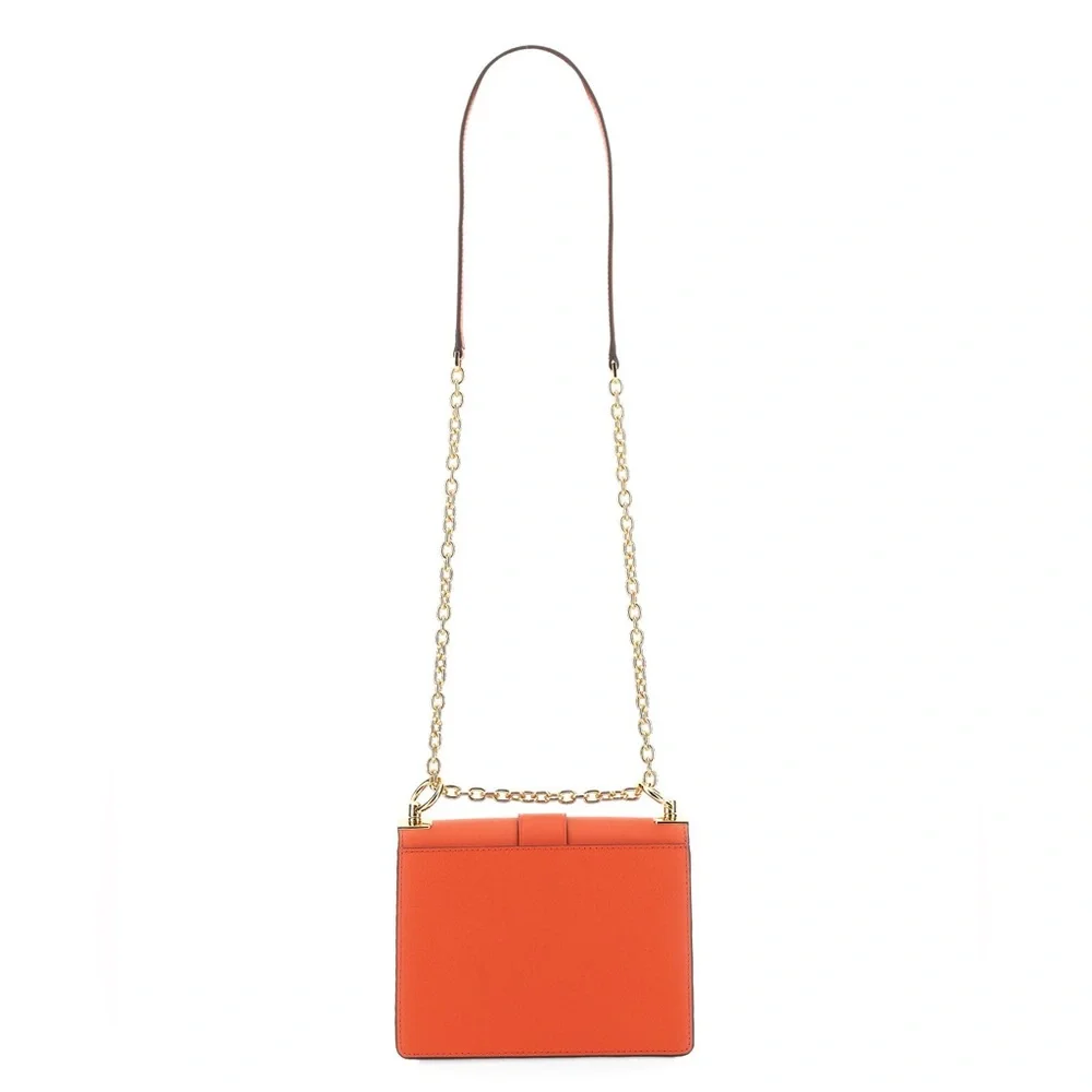 Michael Kors Greenwich Saffiano Leather Crossbody Purse Bag, Clementine Orange - Picture 6 of 13